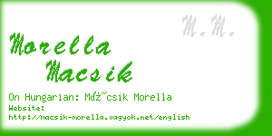 morella macsik business card